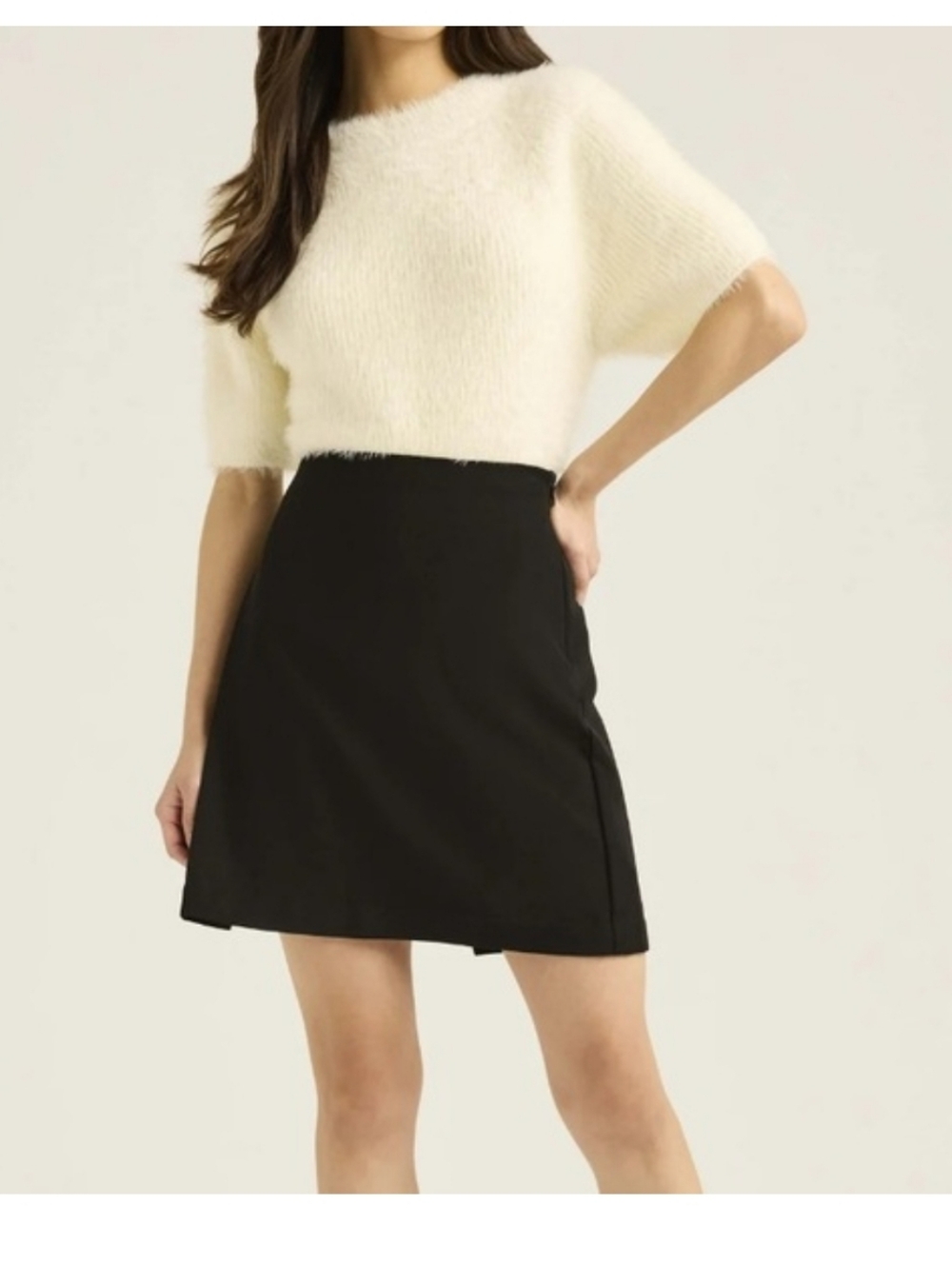 Skirt Scoop Brand Women's Black Mini  - Clean A-Line Style